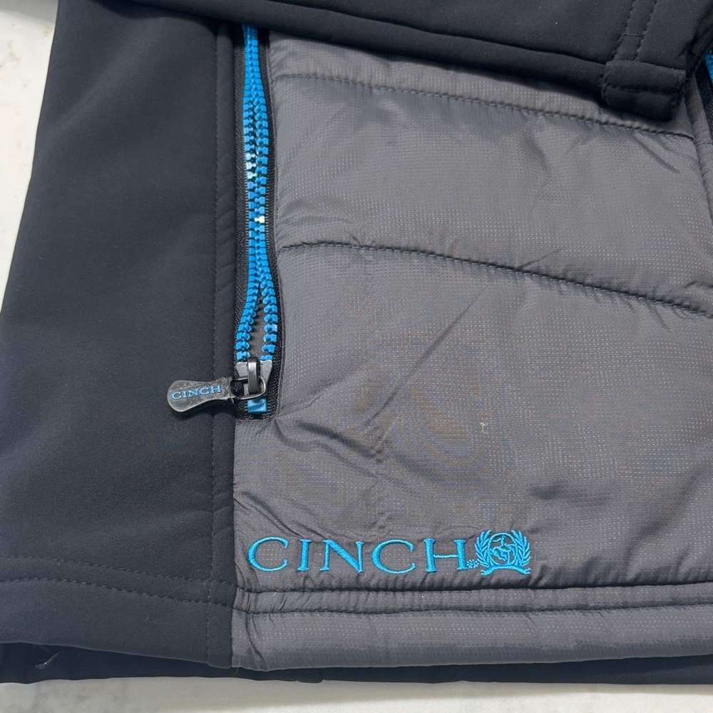Cinch women Jacket in Black and Gray with Blue Details